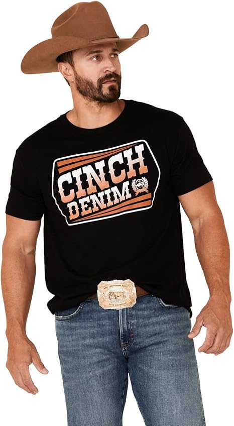 Cinch Men's Heather Green Aztec Graphic T-Shirt sml