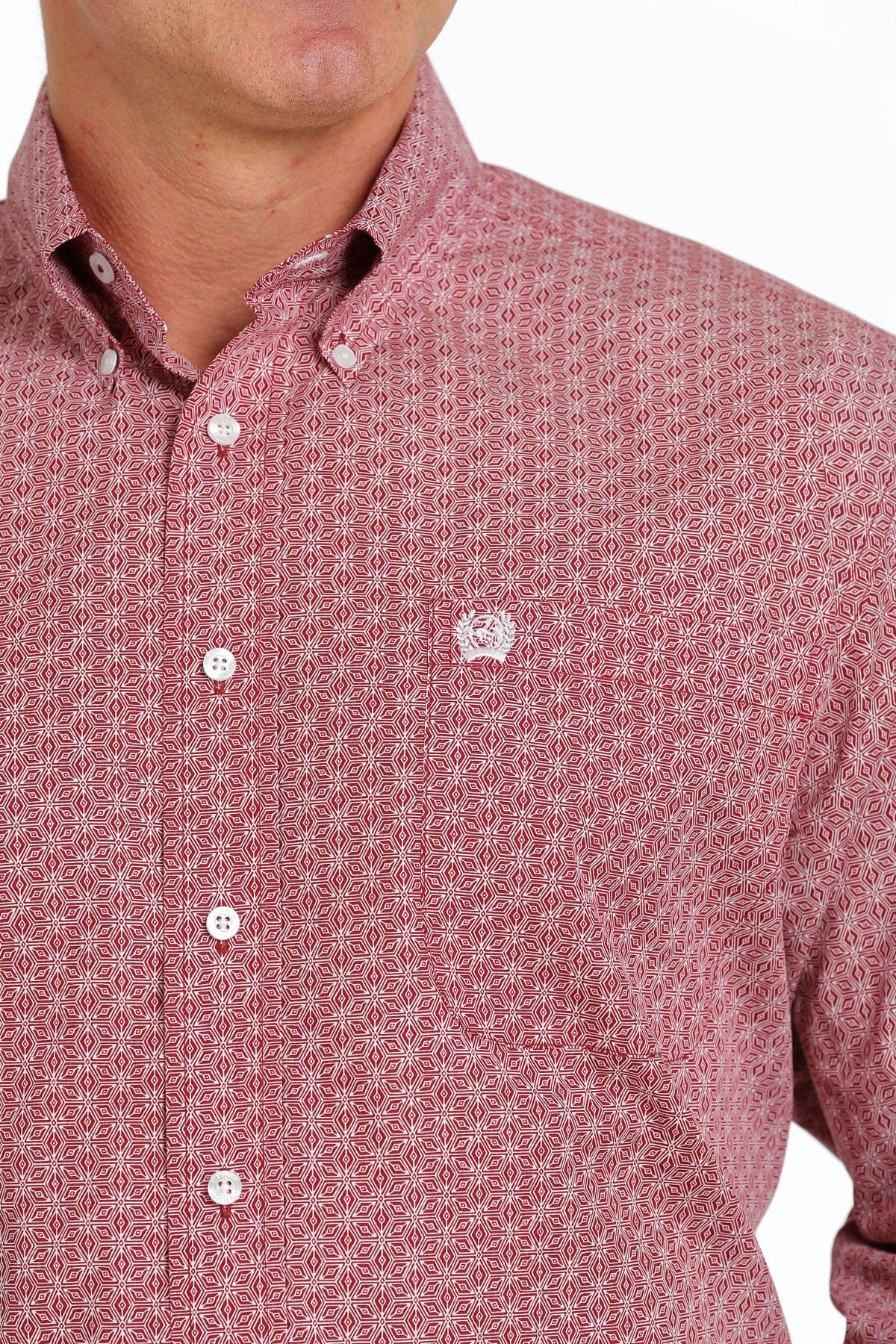 Cinch Men's Geometric Print L/S Button Down Shirt