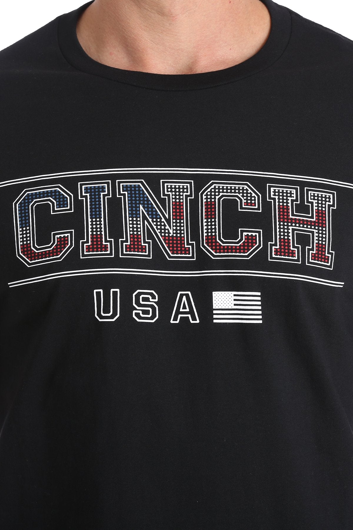 Cinch Men's USA Cotton Jersey Tee, Black MTT1690376