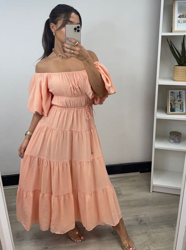 Pink Dimond Off Thé Shoulder Dress