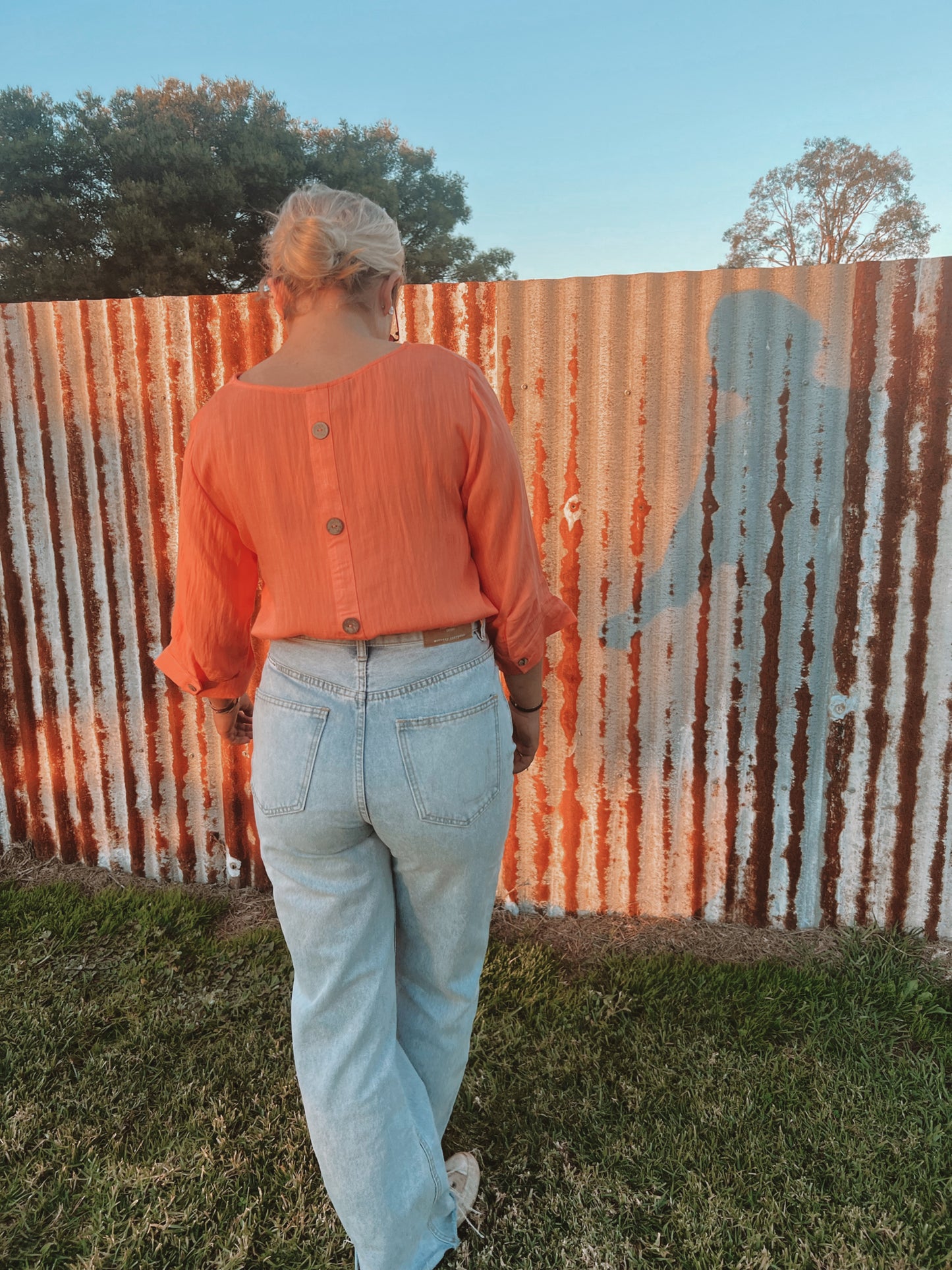 Willow & Tree Women's Orange Blouse