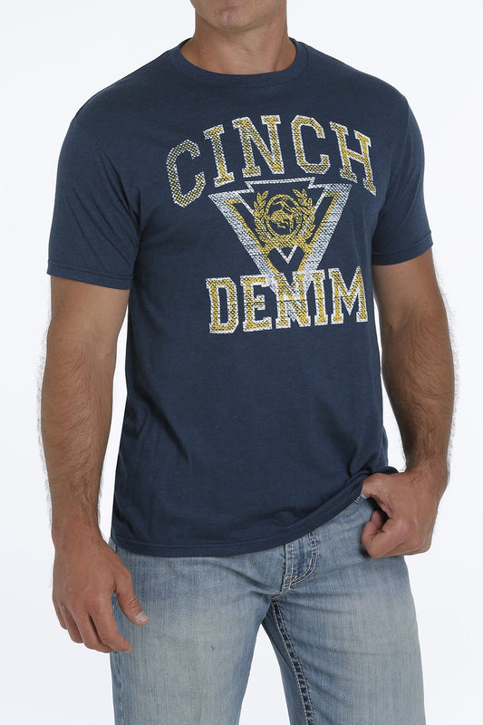 Cinch Men's Heather Navy Logo T-Shirt Navy MTT1690446