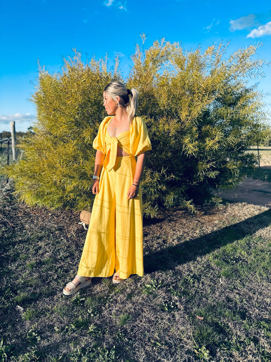 Indikah Women's Yellow Jumpsuit