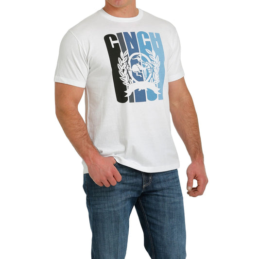 Cinch Men's Logo Short Sleeve Graphic T-Shirt White