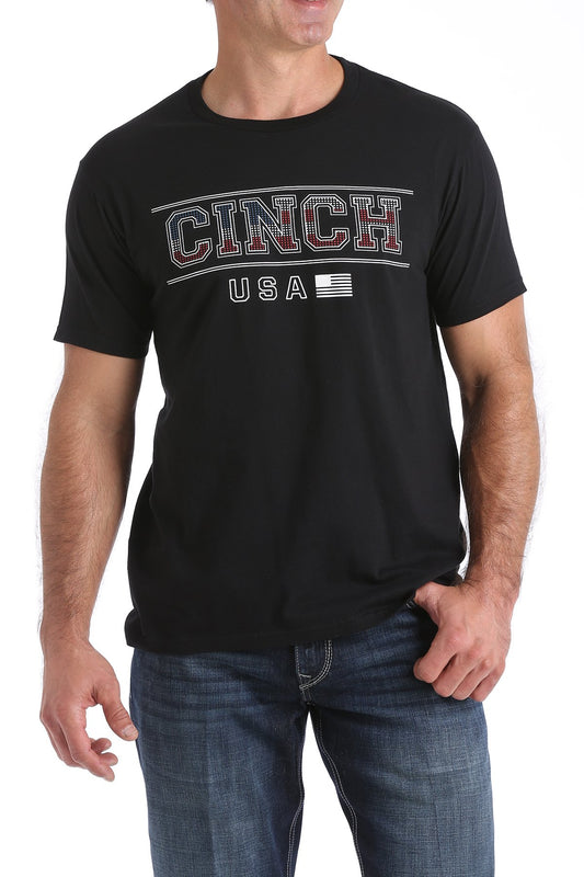 Cinch Men's USA Cotton Jersey Tee, Black MTT1690376